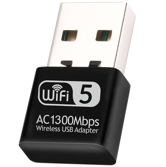 Скоростной сетевой USB WiFi адаптер Addap UWA-06, двухдиапазонный 2.4 ГГц + 5 ГГц, беспроводной приемник, 1300 Мбит/с 0312 фото