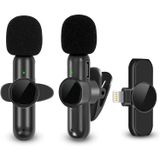 Двойной беспроводной петличный Lightning микрофон Savetek P28-2 для iPhone, iPad, Macbook, 2.4 ГГц 0226 фото
