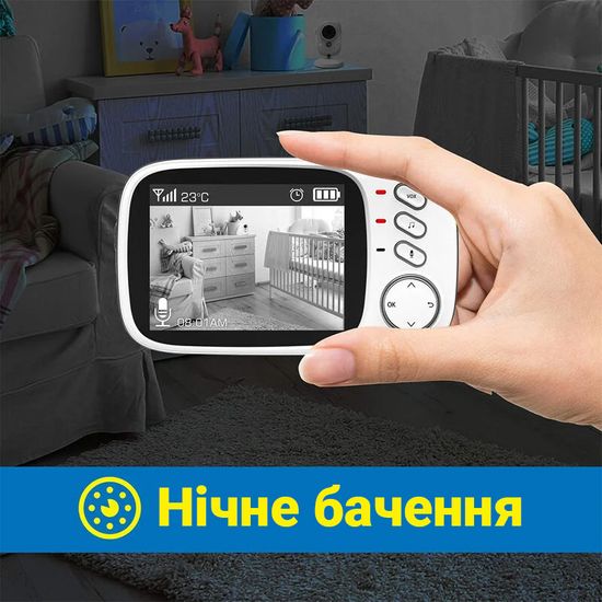 Відеоняня зі зворотним зв'язком бездротова Baby Monitor VB603, HD720P, 3,2" 3661 фото