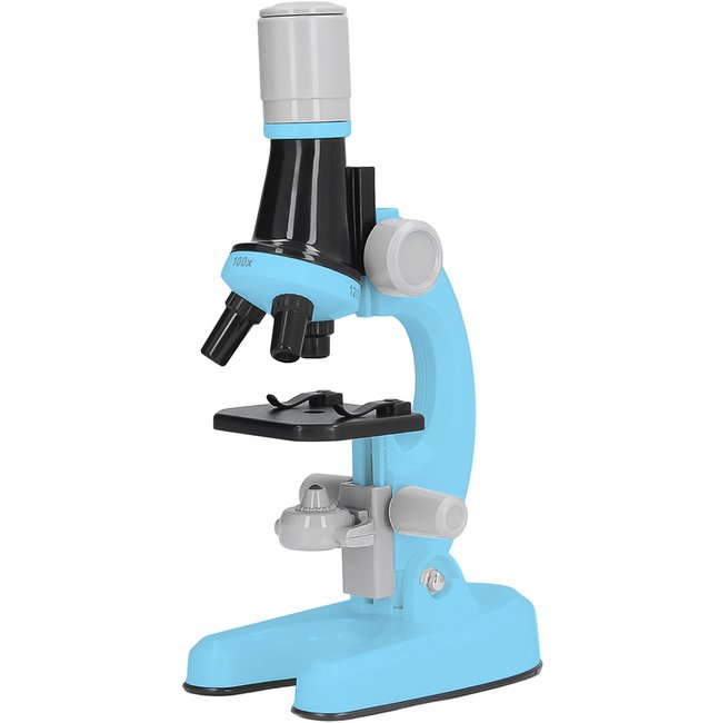 Детский микроскоп для ребенка с 1200х увеличением OEM 1012A-1 для научных исследований, Голубой 1102 фото