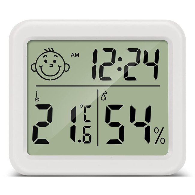 Цифровий термометр - гігрометр Uchef CX0813 з годинником, календарем та індикатором комфорту 0218 фото