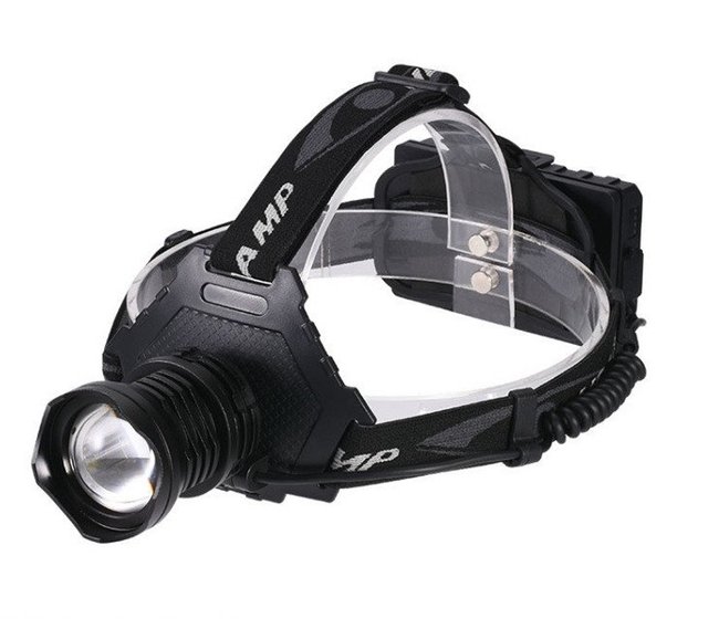 Яркий налобный светодиодный фонарь X-Balog BL-T70-P70, с оптическим зумом и функцией Powerbank 7408 фото