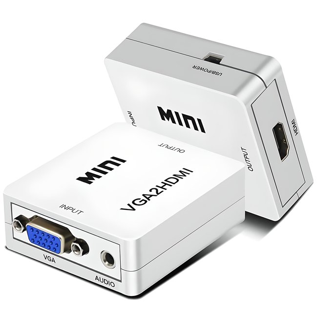 Конвертер видеосигнала с аналогового VGA на цифровой HDMI порт Addap VGA2HDMI-01, Full HD 1080P