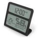 Цифровий термогігрометр DHT012 | Годинник з термометром, гігрометром та календарем, Чорний 7457 фото 1