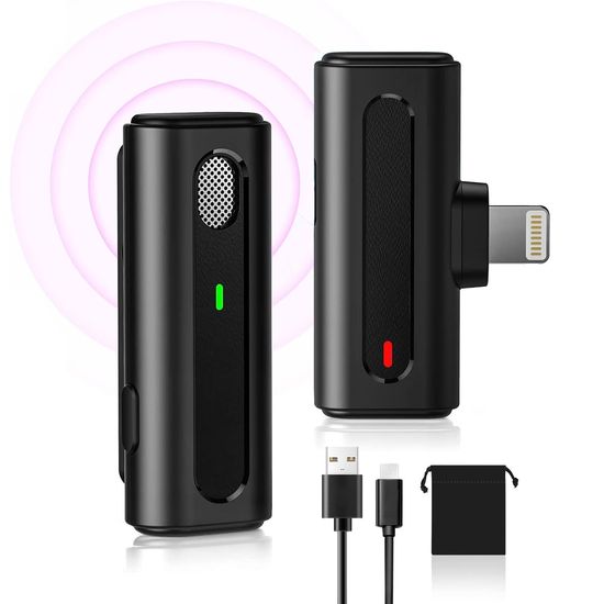 Беспроводной Lightning петличный микрофон Savetek P30, 2.4 ГГц, для Apple iPhone, iPad, до 15 м 0261 фото