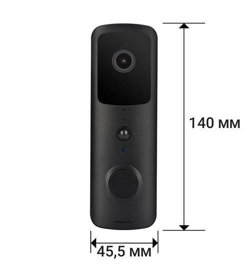 Розумний дверний відеодомофон з WiFi та датчиком руху USmart VDB-01w, відеодзвінок з підтримкою Tuya, Black 7783 фото