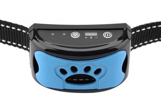 Ультразвуковий нашийник антигавкіт для собак Pecute Y-8, з током, блакитний 7219 фото