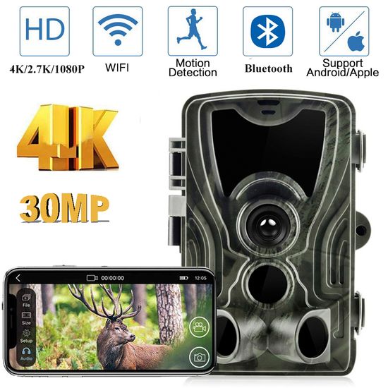 Фотопастка, мисливська WiFi камера Suntek WiFi801pro, 4K, 30Мп, з додатком iOS / Android 7549 фото