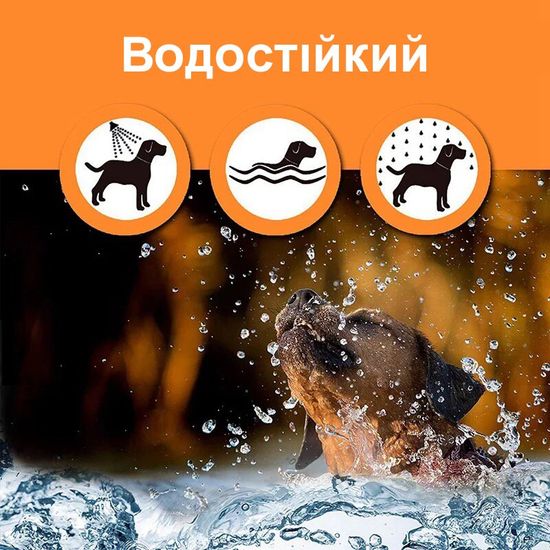 Нашийник антигавкіт для собак Digital Lion BK-C01, ультразвуковий, з вібрацією, синій/помаранчевий 7174 фото