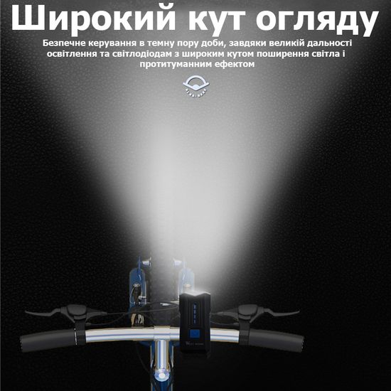 Велосипедний ліхтар з функцією Powerbank Yajia LY-22 | передня фара з кріпленням на кермо і сигналом 7422 фото