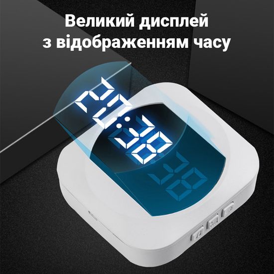 Бездротовий дверний дзвінок з годинником Digital Lion WDB-07C-2, з 2-ма приймачами,  до 150 м, Білий 1010 фото