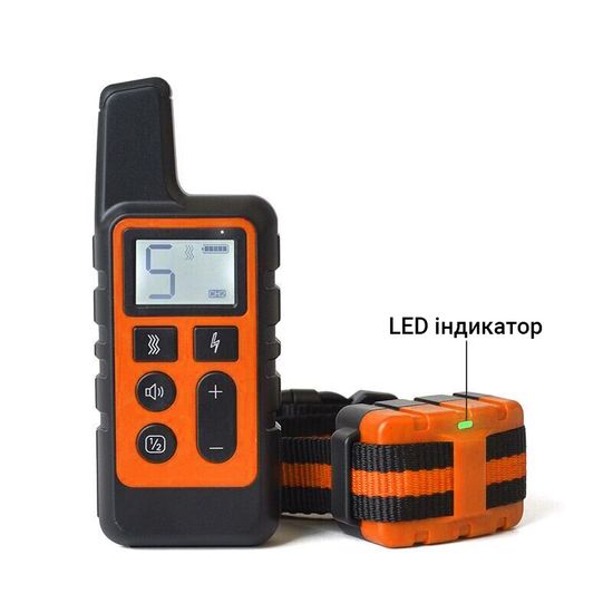 Электроошейник для дрессировки собак iPets DTC-500 водонепроницаемый, до 500 метров, оранжевый 7373 фото