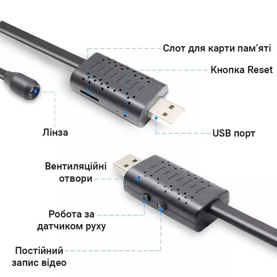 Міні wifi камера USB з гнучкою ніжкою Ztour U21 wifi, 2 Мп, Full HD 1080P 7270 фото