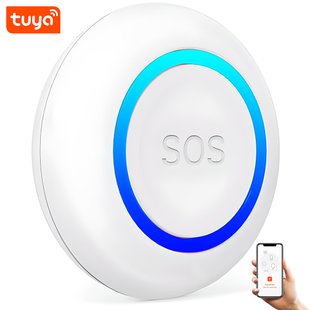Бездротова WiFi тривожна кнопка SOS для людей похилого віку USmart SOS Button-01w, сигнальний пульт виклику з підтримкою Tuya 0145 фото