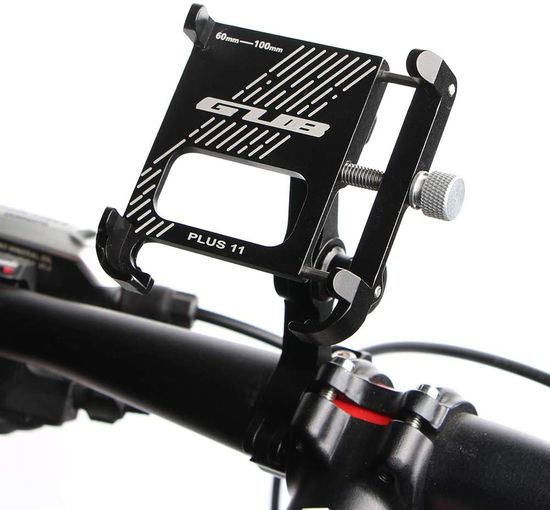 Металлический держатель для смартфона на руль велосипеда / самоката GUB PLus 11, черный 7752 фото