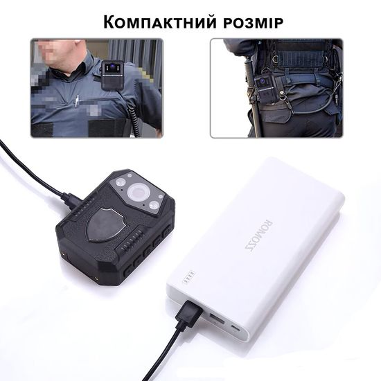 Полицейский нагрудный видеорегистратор Digital Lion WZ2, боди камера, 64 гб, 4k, IP66 7182 фото