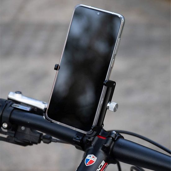 Металевий тримач для смартфона на кермо велосипеда / самоката GUB PLus 11, чорний 7752 фото