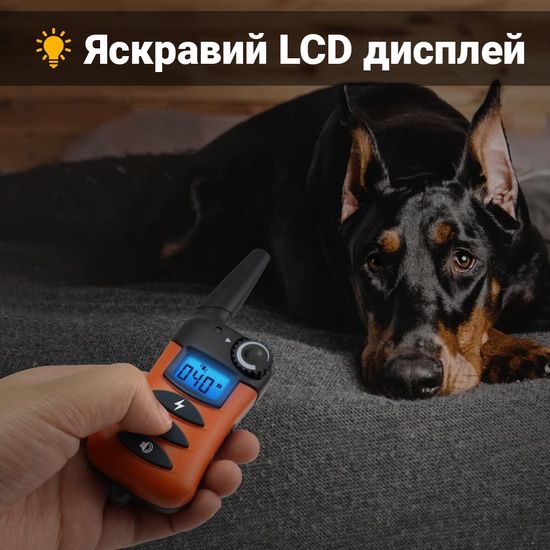 Електронашийник для тренування собаки iPets 620-1, водонепроникний, перезаряджуваний 6828 фото