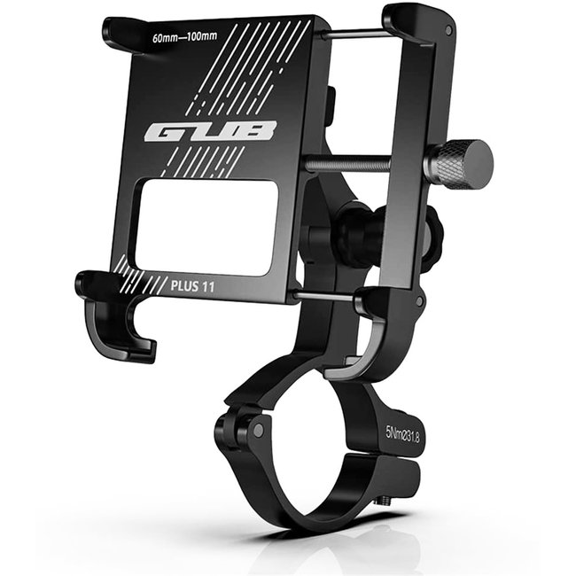 Металевий тримач для смартфона на кермо велосипеда / самоката GUB PLus 11, чорний 7752 фото