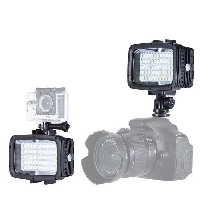 Світлодіодне накамерне світло для фотоапарата, телефона Andoer SL-101 | Вологозахищена LED лампа для GoPro 7559 фото