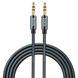AUX Аудіо стерео кабель Hoco UPA03, 3pin 3.5 мм на 3pin 3,5 мм, 1 метр, Сірий 0053 фото 1
