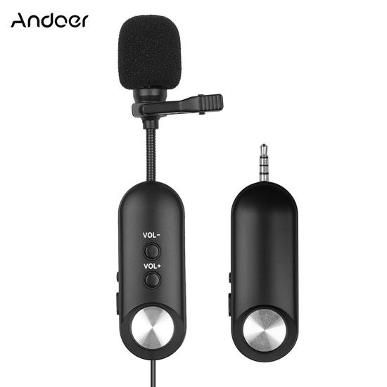 Бездротовий петличний мікрофон Andoer BM-02 для телефону | смартфона, до 20 метрів 7560 фото