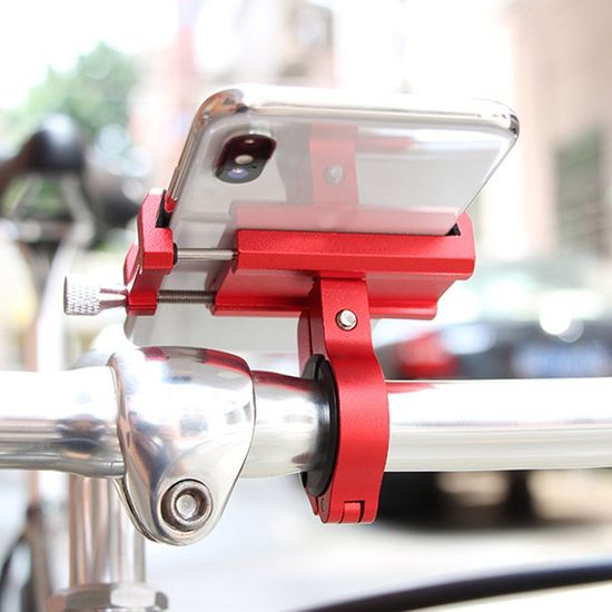 Металлический держатель для смартфона на руль велосипеда / самоката GUB G-81, Красный 7753 фото