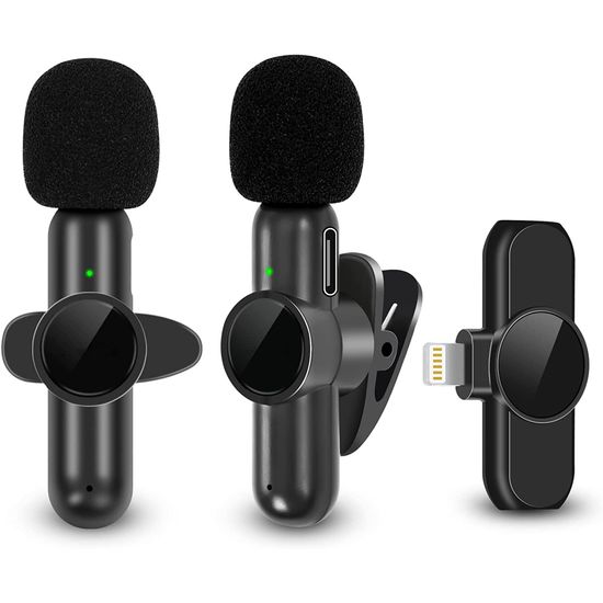 Двойной беспроводной петличный Lightning микрофон Savetek P28-2 для iPhone, iPad, Macbook, 2.4 ГГц 0226 фото
