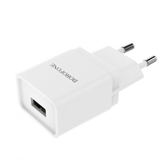 СЗУ / USB зарядка - блок питания Borofone BA19A, 5V, 1.0A, Белый 0012 фото