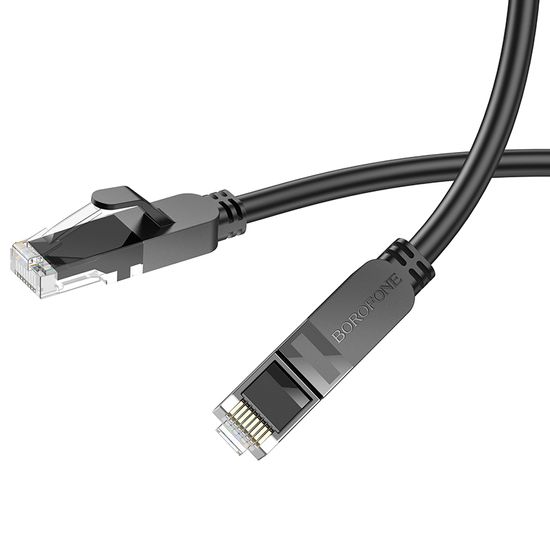 Мережевий RJ45 кабель для інтернету | патч-корд BOROFONE BUS01, Ethernet кабель, Cat6, 1Gbps, 1м