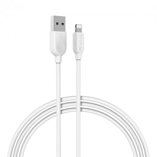 USB - Lightning кабель для iPhone Borofone BX14, 2.4A, Белый, 1m 0013 фото