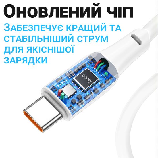 Швидкісний кабель для зарядки та синхронізації Type-C - Lightning для iPhone/iPad Hoco X93, 20 Вт, PD 3.0, 1м