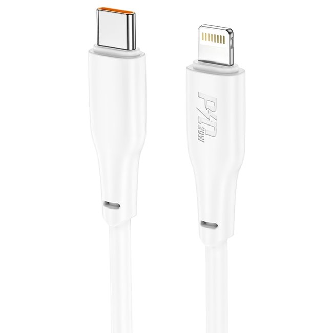 Скоростной кабель для зарядки и синхронизации Type-C - Lightning для iPhone/iPad Hoco X93, 20 Вт, PD 3.0, 1м