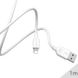 USB - Lightning кабель для iPhone Borofone BX14, 2.4A, Білий, 1m 0013 фото 1