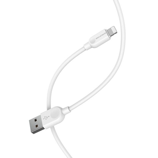 USB - Lightning кабель для iPhone Borofone BX14, 2.4A, Белый, 2m 0014 фото