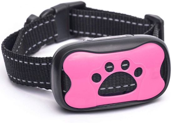 Нашийник антигавкіт для собак Digital Lion BK-C01, ультразвуковий, з вібрацією, рожевий/синій 7428 фото