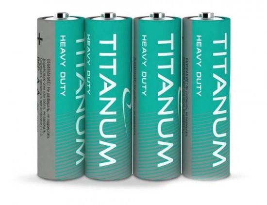 Сольова батарейка пальчикова Titanum (LR6), 1шт 7242 фото
