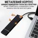 Зовнішня кишеня для дисків M.2 SSD NVMe та NGFF SATA 2280/2230/2242/2260 Addap EHDC-03, зовнішній кейс USB-A - Type-C, 10 Гбіт/с 1170 фото 5