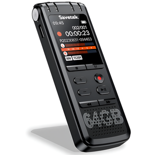 Профессиональный цифровой диктофон стерео Savetek GS-R58 с шумоподавлением и голосовой активацией, 64 GB 1299 фото