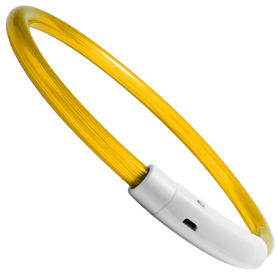 Светодиодный светящийся ошейник с LED подсветкой iPets LC-01, размер L, желтый 7798 фото