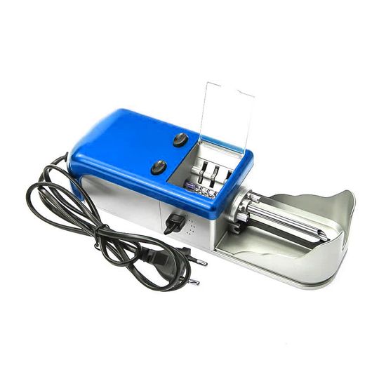 Мощная электрическая машинка для набивки сигарет Gerui JL-004A, с подачей табака, Голубая 7517 фото