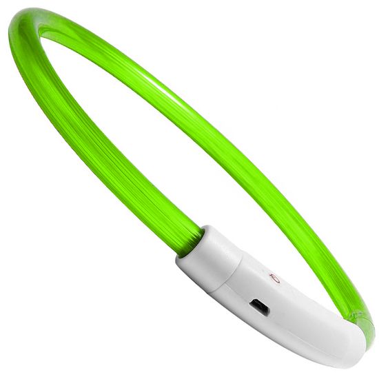 Светодиодный светящийся ошейник с LED подсветкой iPets LC-01, размер L, зеленый 7799 фото
