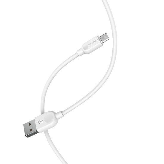 USB - Micro USB кабель для смартфона Borofone BX14, 2.4A, Білий, 1m 0016 фото