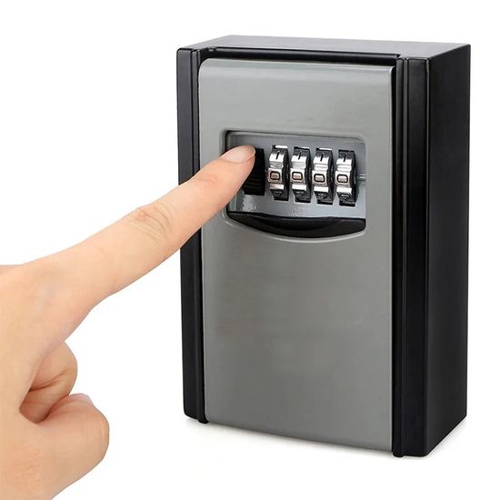 Антивандальный наружный мини сейф для ключей uSafe KS-02 с кодовым замком, Серый 7333 фото