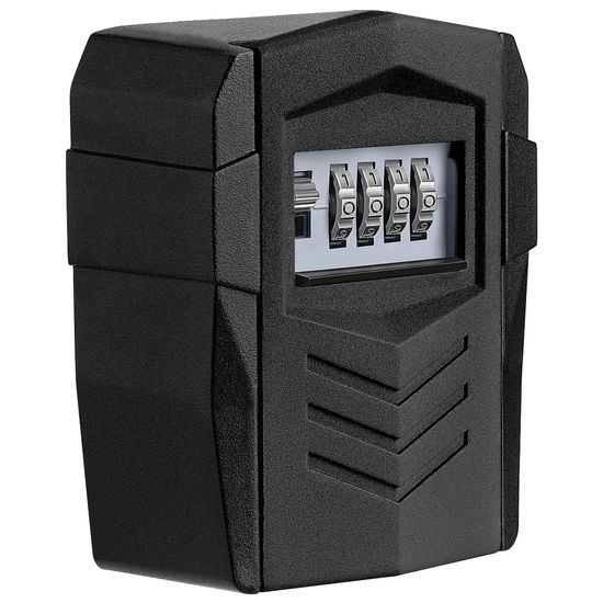 Антивандальний зовнішній міні сейф для ключів uSafe KS-11, з кодовим замком, металевий, настінний, Чорний 0278 фото