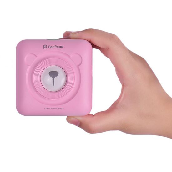 Портативный bluetooth термопринтер для смартфона PeriPage A6, розовый 5051 фото