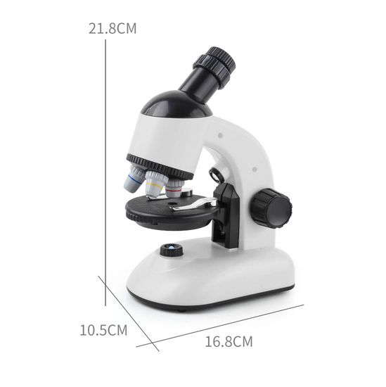 Качественный детский микроскоп для ребенка OEM 1100A-1 с увеличением до 640х, Белый 7662 фото