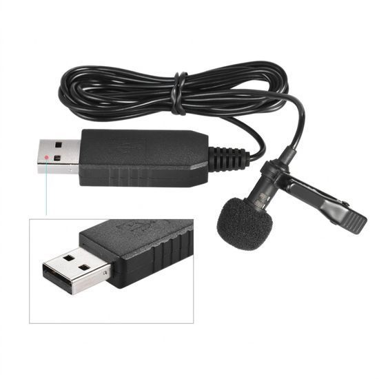 Якісний петличний мікрофон Andoer EY-510 USB, петличка для ноутбука, компютера, ПК 7473 фото