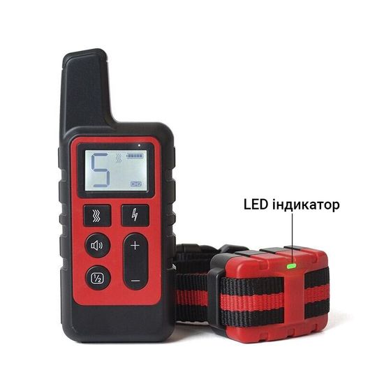 Электроошейник для дрессировки собак iPets DTC-500 водонепроницаемый, до 500 метров, красный 7136 фото