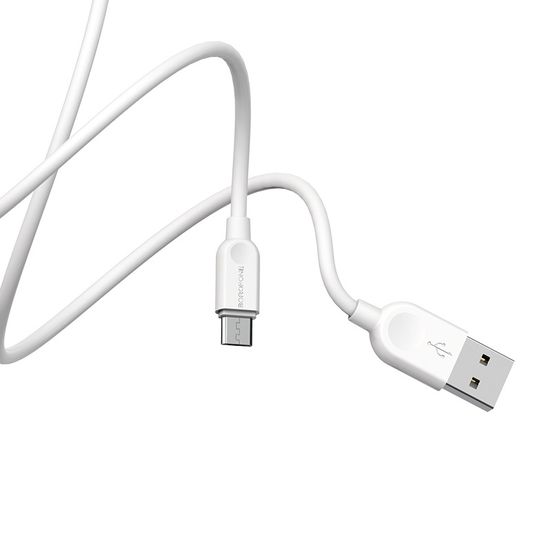 USB - Micro USB кабель для смартфона Borofone BX14, 2.4A, Білий, 3m 0018 фото